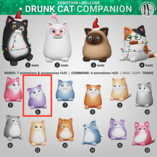 SEmotion Libellune Drunk Cat Animesh COMMON 06