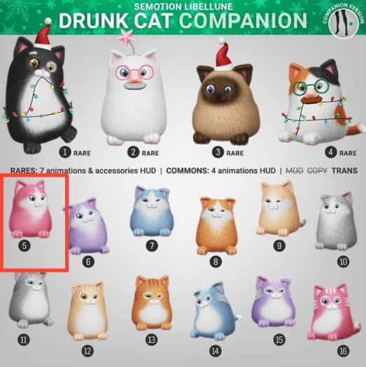 SEmotion Libellune Drunk Cat Animesh COMMON 05