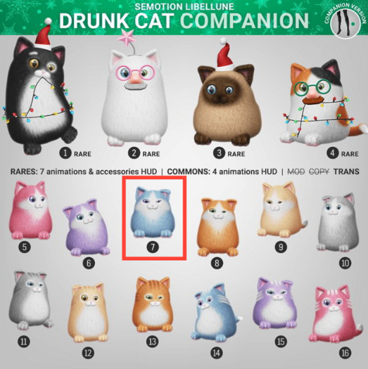 SEmotion Libellune Drunk Cat Animesh COMMON 07