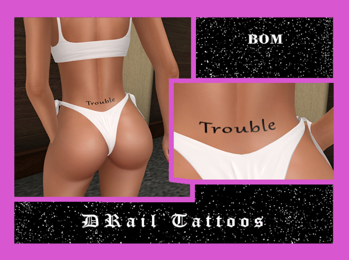 Trouble Lower Back Tattoo – BOM