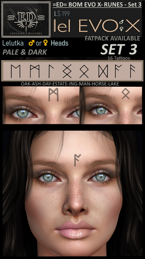 =ED= EVOX-BOM - RUNES Set 3 - [Unisex]