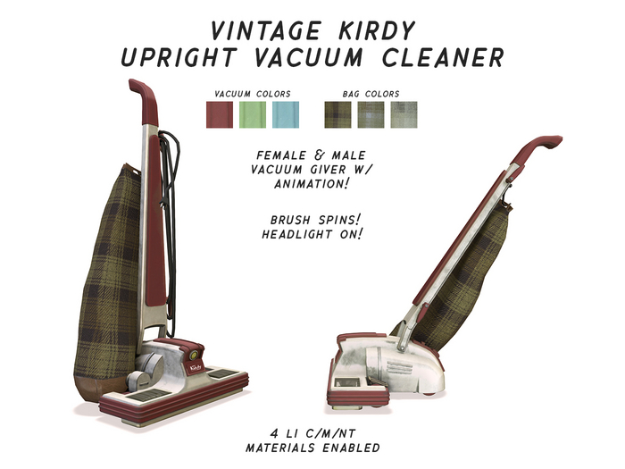 Second Life Marketplace Muniick Vintage Kirdy Upright Vacuum Cleaner