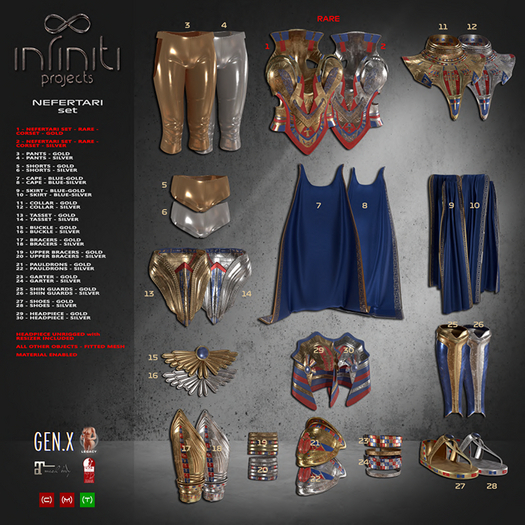 01 RARE Nefertari CORSET Gold - IP -