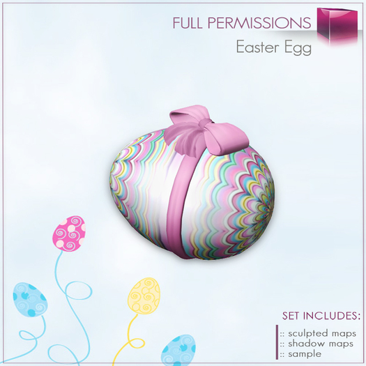 Full Perm Mesh Easter Egg Kit - Egg Wrapped with a Ribbon