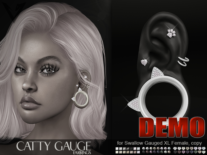 [VIPERA] DEMO Catty Gauge Earrings (XL FEMALE)