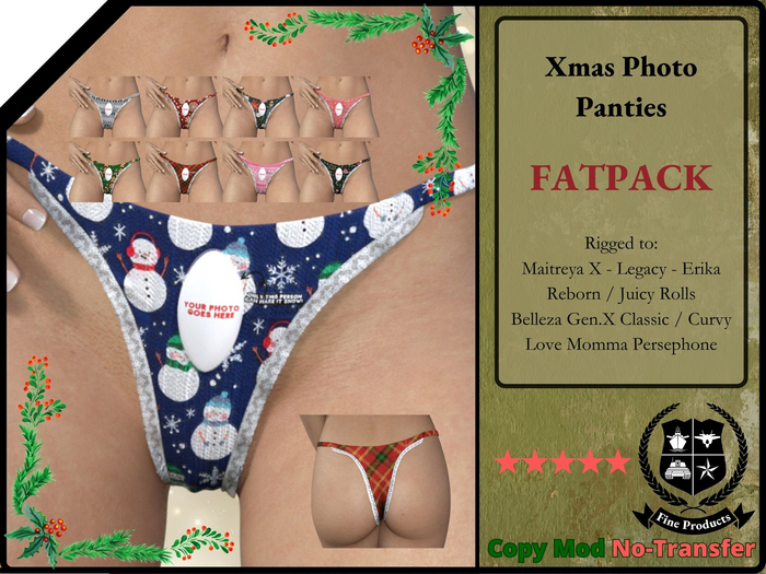 FP Xmas Photo Panties - FATPACK