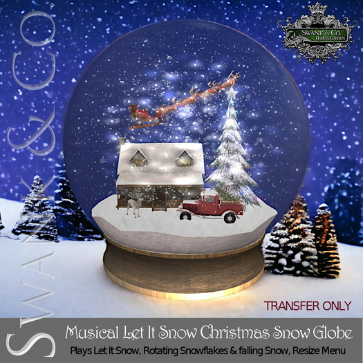 Swank & Co. Musical Let It Snow Snow Globe 