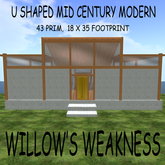 U HSAPED MID CENTRUY MODERN HOUSE BOX