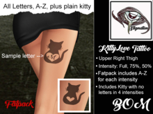 Stigmatem KittyLove Right Back Thigh BOM Tattoo - Fatpack