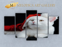 Christmas Cat Pictures Wall Decor