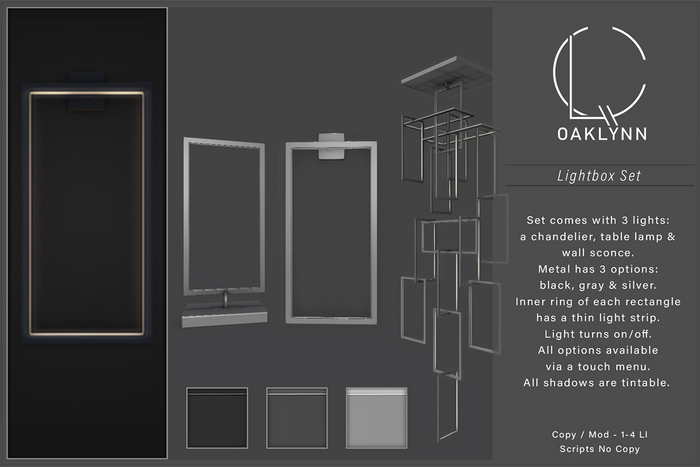 Oaklynn Lightbox Set
