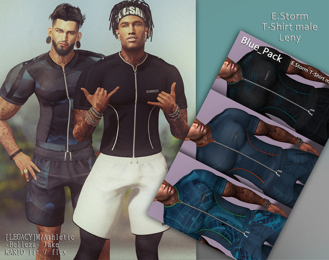 E.Storm T-Shirt male. Leny Blue_Pack