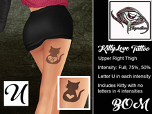 Stigmatem KittyLove Right Back Thigh U BOM Tattoo