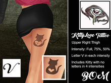 Stigmatem KittyLove Right Back Thigh V BOM Tattoo