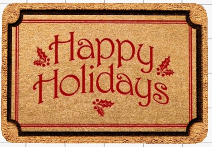 ~Confetti Time~ Welcome Mat Happy Holidays
