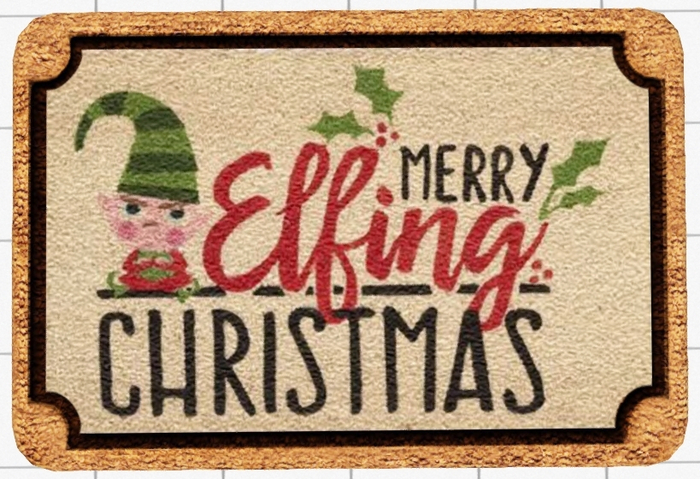 ~Confetti Time~ Welcome Mat Merry Elfing Christmas