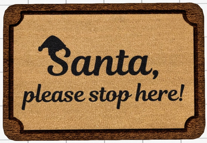 ~Confetti Time~ Welcome Mat Santa Please Stop Here 2