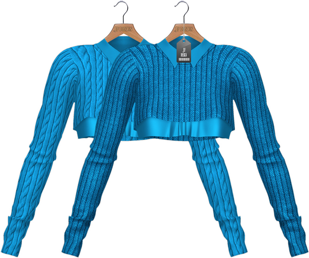 JF Design - Sharon Sweater-Shirt Combo - Blue