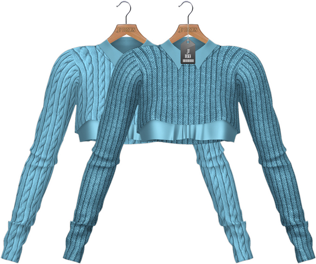 JF Design - Sharon Sweater-Shirt Combo - LightBlue