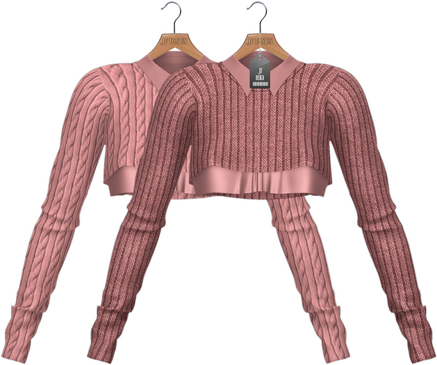 JF Design - Sharon Sweater-Shirt Combo - OldRose