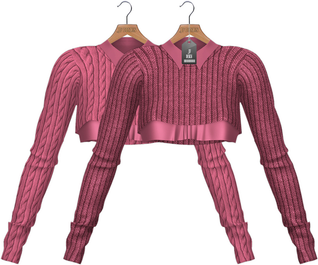 JF Design - Sharon Sweater-Shirt Combo - Rouge