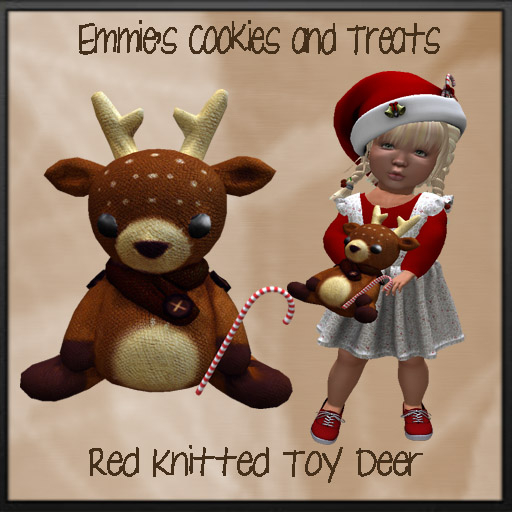 Red Knitted Toy Deer