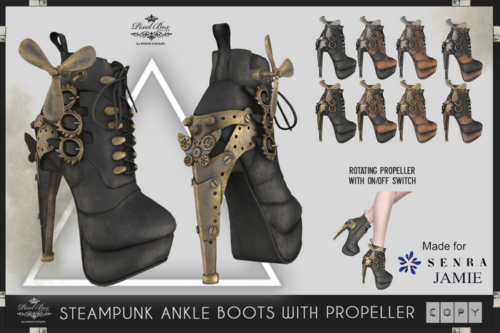 Pixel Box for SENRA JAMIE Body Propeller Ankle Boots 