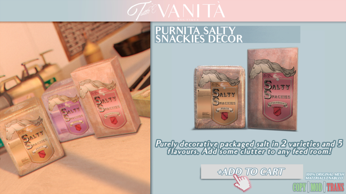 STABLE STUFF: SALTY SNACKIES [DECOR ONLY]