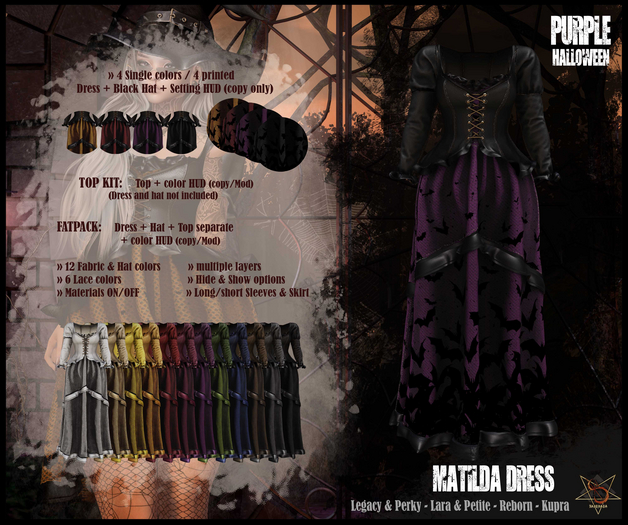 //RKS// Dress Matilda - Purple Halloween