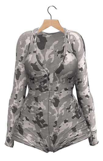 BUENO -Janie Onesie -Camo Gray