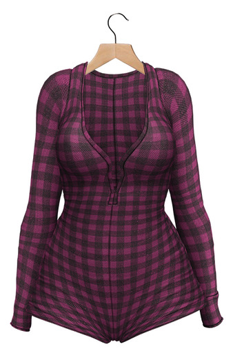 BUENO -Janie Onesie -Tartan Pink