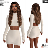 ECRU JERSEY OUTFIT,MESH BODY