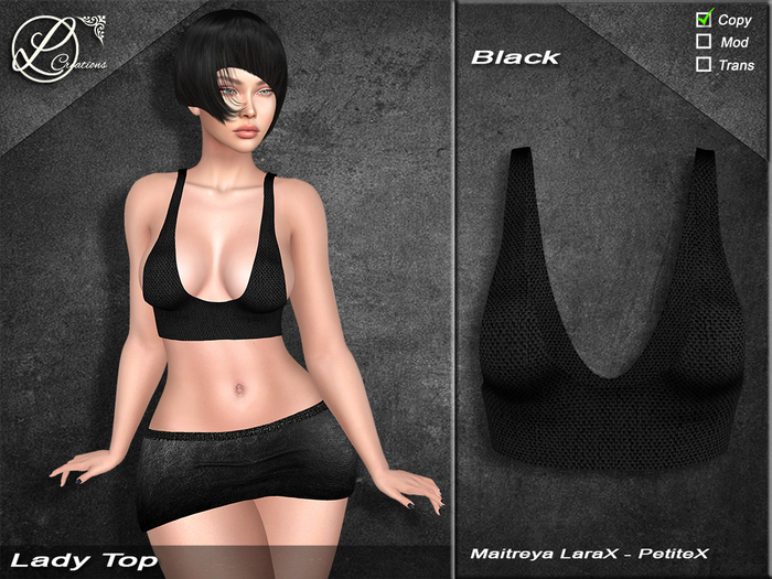 Lady Top Lara X PetiteX Black