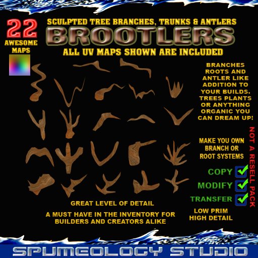 Branches Roots Antlers - Tree Making Sculpted Sculpty Uv Maps