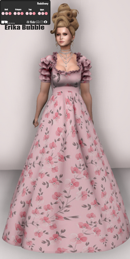 !!! Revna !!! 460 Renaissance dress Erika  Bubbles Pink