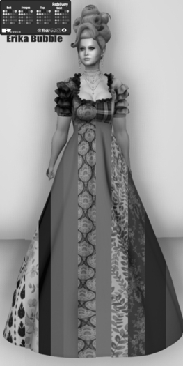 !!! Revna !!! 460 Renaissance dress Erika  Bubbles Multi DEMO
