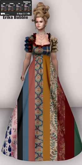 !!! Revna !!! 460 Renaissance dress Erika  Bubbles Milti