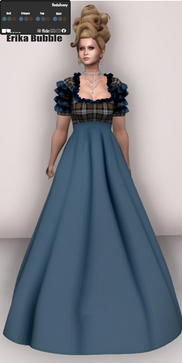 !!! Revna !!! 460 Renaissance dress Erika  Bubbles Brown Tartan