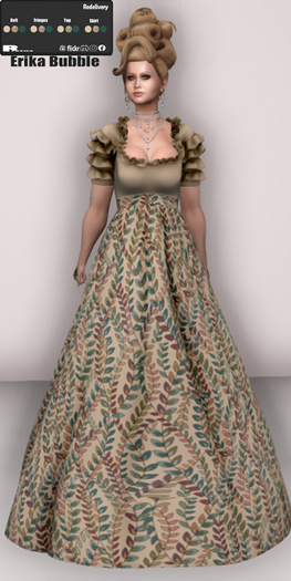 !!! Revna !!! 460 Renaissance dress Erika  Bubbles Beige