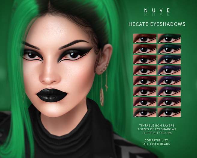 Nuve. Hecate Eyeshadows - Lelutka Evo X DEMO