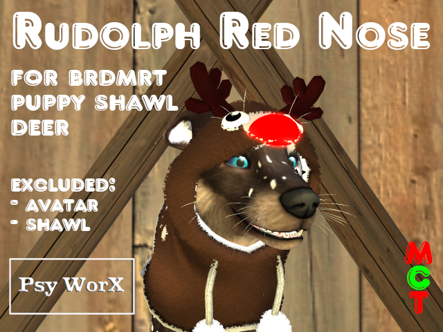>PsyWorX< GIFT Rudolph red nose for TWBM Pup