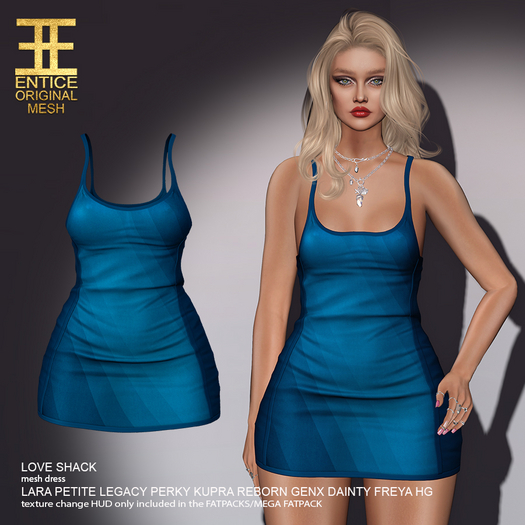 Entice - Love Shack Dress - Rays - Ocean