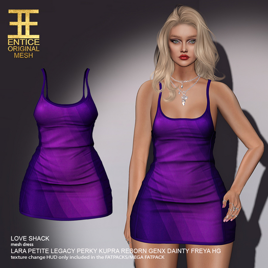 Entice - Love Shack Dress - Rays - Violet