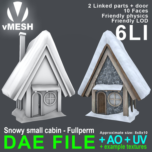 vMESH - Snowy Small Cabin