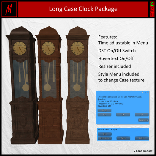 Michelle's Longcase Clock with Style Changer