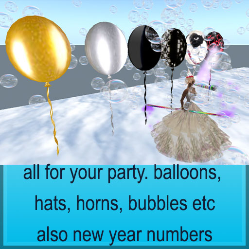 Party Kit 2024 hats bubble horn balloon dance floor ribbons box
