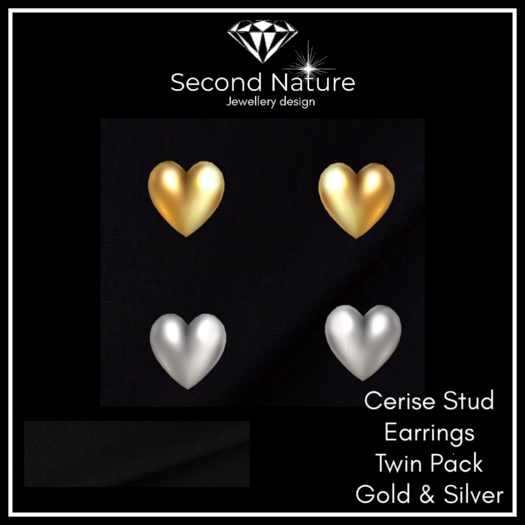 SNJ Cerise Studs Gold & Silver ADD!