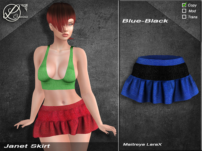 Janet skirt LaraX Blue-Black