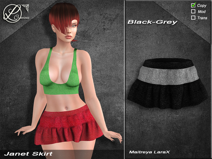 Janet skirt LaraX Black-Grey