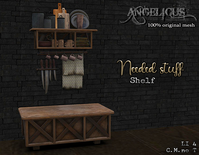 :ANGELICUS: Shelf-Needed stuff- 